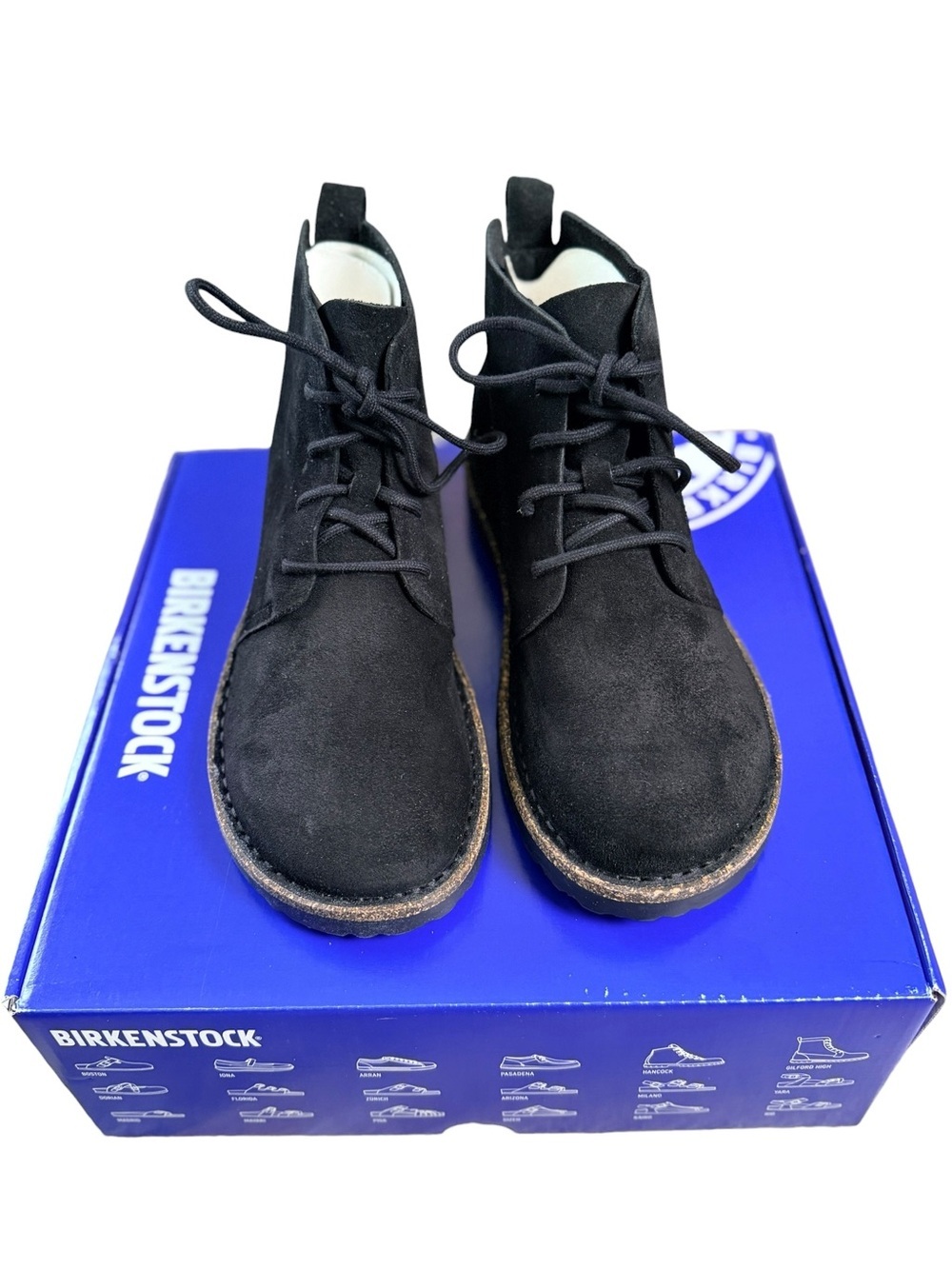 NIB Birkenstock Uppsala Chukka Black Suede Boots 41 - Picture 2 of 13